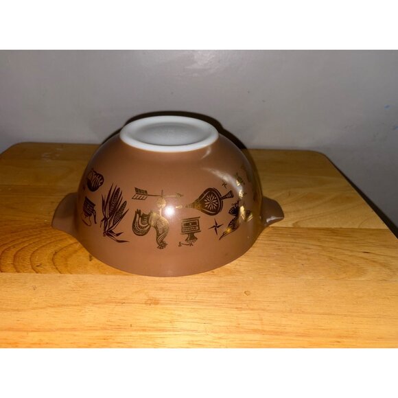 Vintage 4 Quart Pyrex Early Americana Cinderella Bowl 444 Handles #26 Bowl Dish - Picture 7 of 9